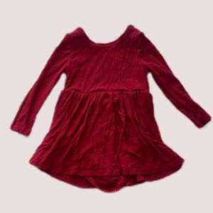 Little Sleepies PLAY Vibrant Red Long Sleeve twirl Dress 6-12 months